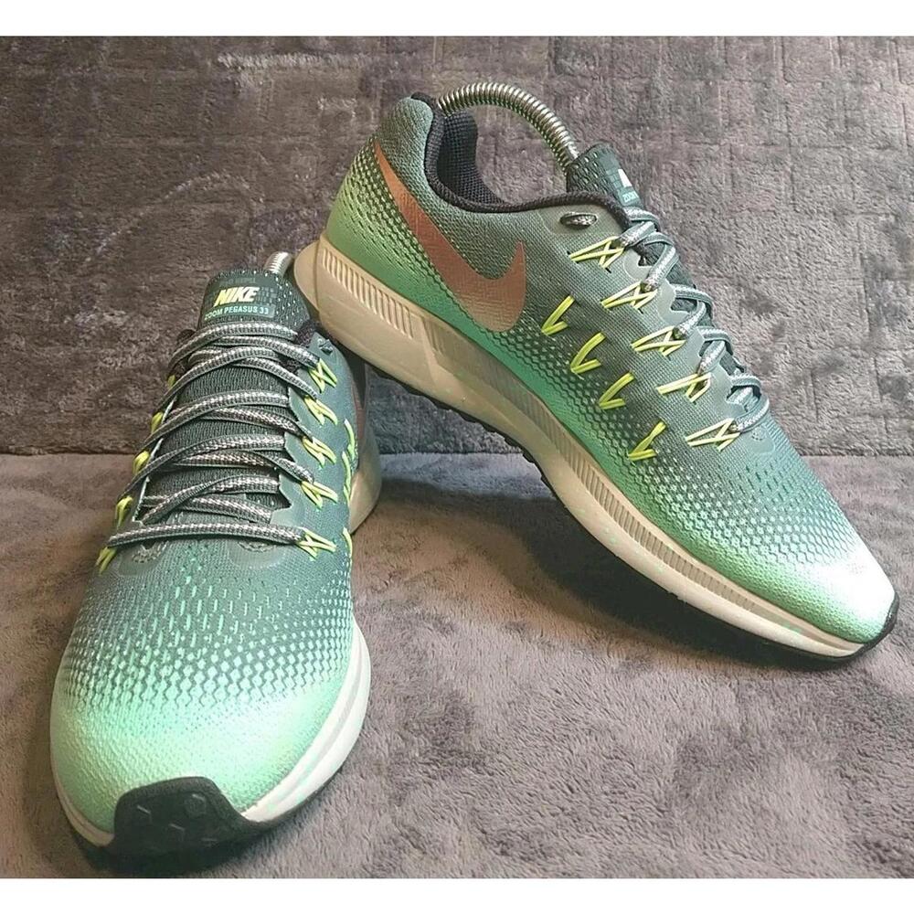 Nike Zoom Pegasus 33 Women's 9 Teal H2O Repel Running Shoes RARE NWOT